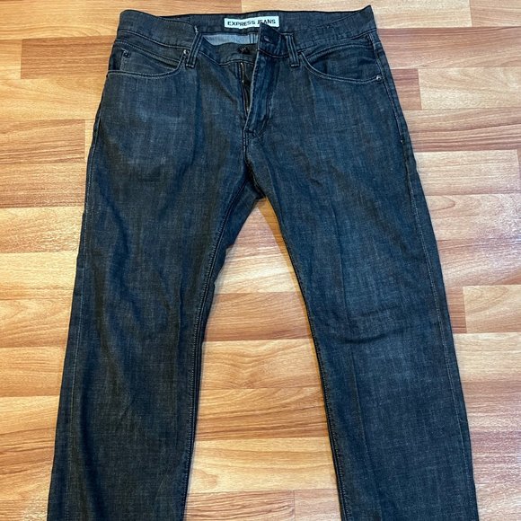 Express Men's Rocco Slim Fit Straight Leg Low Rise Jeans (31x32) - Picture 1 of 5